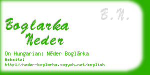 boglarka neder business card