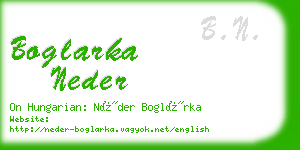 boglarka neder business card